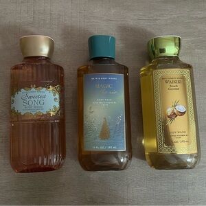 Bath & Body Works Body Wash Trio - Gold, Blue, Yellow